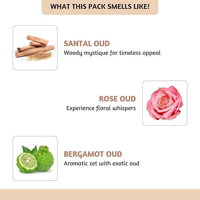 Folkulture Essential Oils for Diffuser | Essential Oils Set of 6 Fragrances| Diffuser Oils Scents for Home | Diffuser Essential Oil - Orchid Oud, Rose Oud for Mothers Day Gifts for her