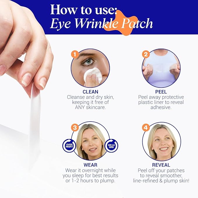 Wrinkles Schminkles Under Eye Wrinkle Starter Pack - Set of Reusable Under Eye Wrinkle Patches (3 pairs) + Silicone Patch Cleanser (2 oz) for Smoother Under Eyes & Fresh Look