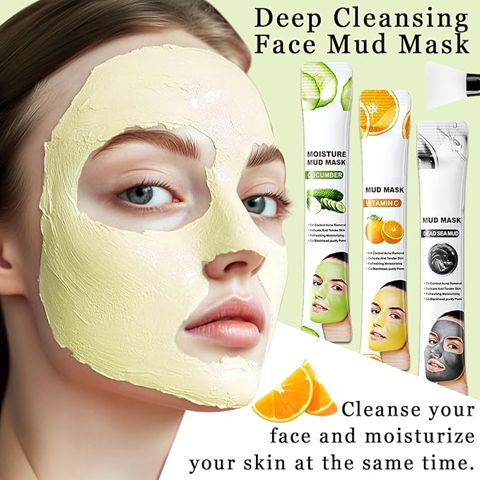 24PCS Hydrating Facial Clay Mask Set, Moisturizing Deep Cleansing Mud Mask Skin Care Set, Travel Size Long Lasting Oil Control Face Clay Mask Skincare Set