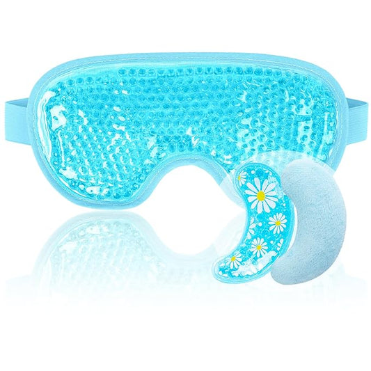 NEWGO Cooling Eye Mask Gel Under Eye Pads Set for Dark Circles, Under Eye Bags, Puffy Eyes, Migraines, Dry Eyes, Post-Surgery, Gifts for Women