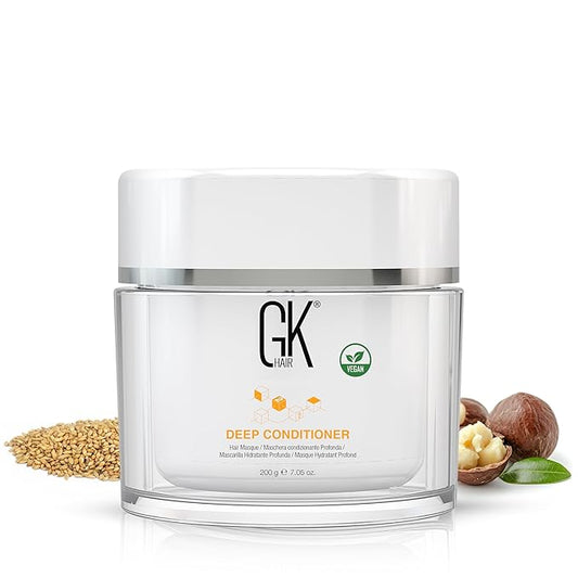 GK HAIR Global Keratin Deep Conditioner Masque (7.05 Fl Oz/200 g) Intense Hydrating Repair Treatment Mask for Dry Damaged Color Treated Frizzy Hair Restoration Formula with JOJOBA Seed Oils