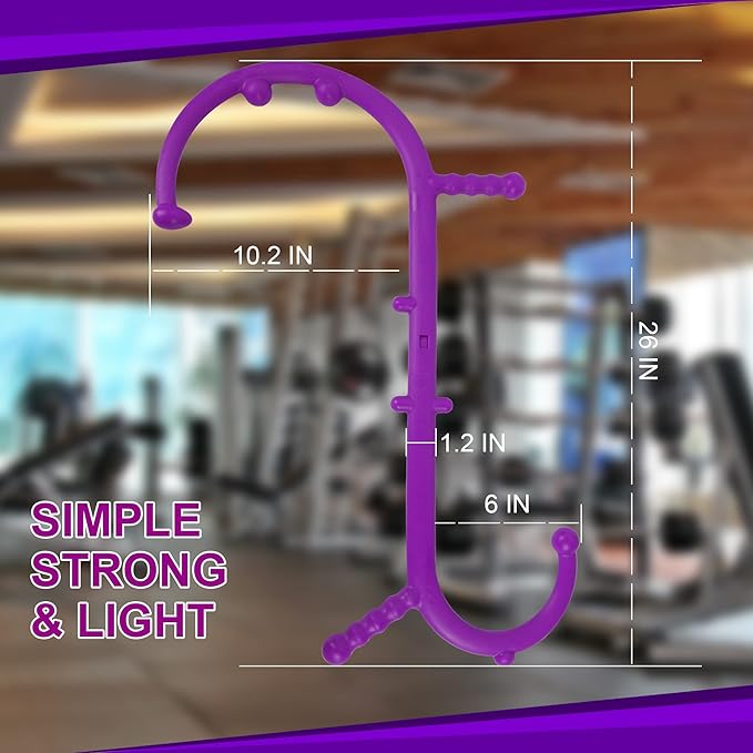 Massage Trigger Point Cane, Muscle Release Tool Self Massage Hook Cane, Handheld Back, Neck, Shoulder, Leg and Feet Massager Rod, Body Deep Tissue for Men & Women, Purple