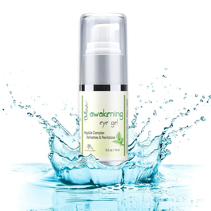 Deluvia Daily Under Eye Gel - Reduces the Appearance of Puffiness, Wrinkles, Fine Lines, Bags, Dry, Crepe Skin - Organic Aloe, Vitamin E, Hyaluronic Acid - Firming Moisturizing..