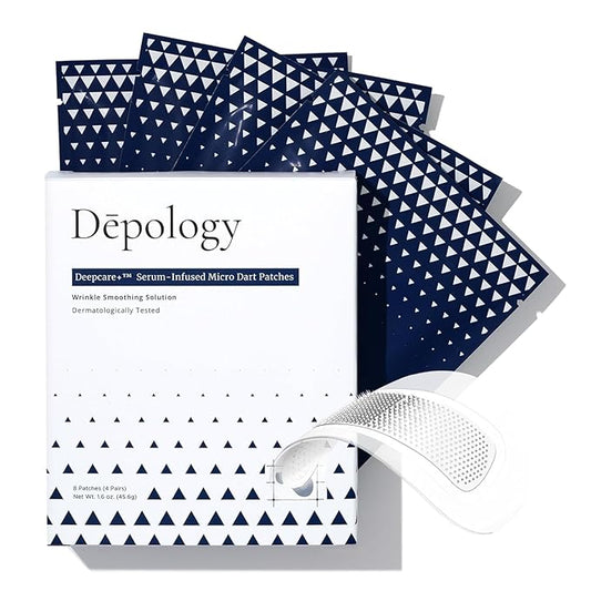 depology Deepcare+ Serum-Infused Micro Dart Patche | 12 Pairs Eye Mask | Under Eye Patches for Wrinkles | Hydrating Eye Mask with Peptides