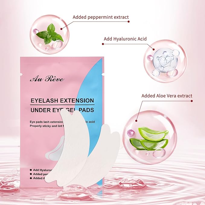 50 Pairs Under Eye Patches,Eye Pads Lash Extensions Lint Free, Eyelash Extension Patches Add Aloe Vera Hydrogel Lash Pad