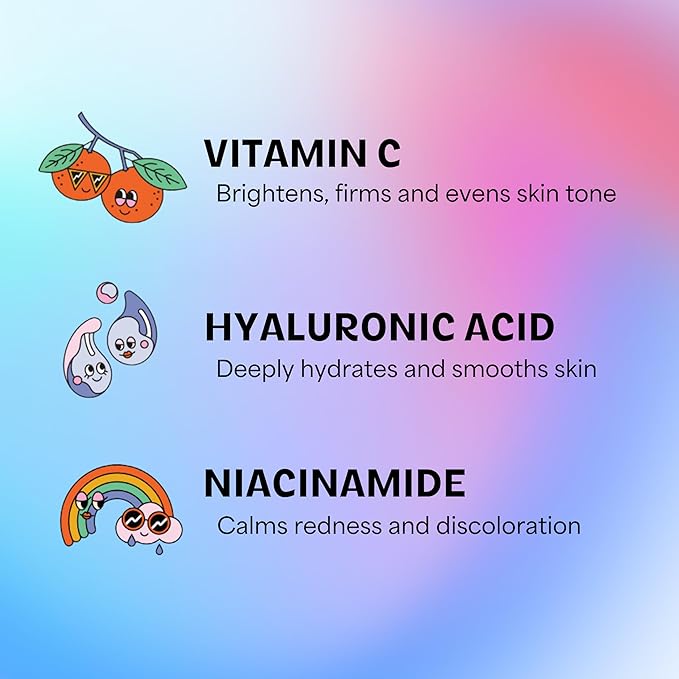 InstaNatural BESTIES Gentle Teen Gel Face Moisturizer | with Vitamin C, Hyaluronic Acid, Niacinamide | for Hydration, Smoothness, Even Skintone | Simple Skincare for Healthy Skin (for All Skin Types)