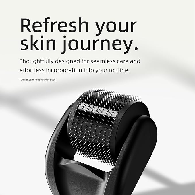 Microneedling Roller for Face and Beard | Derma Roller for Women and Men | Micro Needle Roller for Scalp Face [Standard]