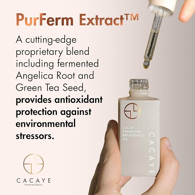 CACAYE Vitamin C Oil for Face, 1 ounce - Gentle, Brightening Facial Oils - Firming, Hydrating, Smoothing - Anti Aging Facial Oil Moisturizer for Wrinkles, Fine Lines, and All Skin Types