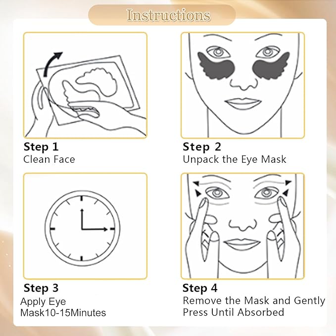 MOND'SUB Under Eye Mask - 6 Pairs Banana Crystal Eye Mask - Puffy Eyes & Dark Circles Treatments with Hyaluronic Acid, Reduce Under Eye Bags and Smooth Wrinkles, Brighten Complexion