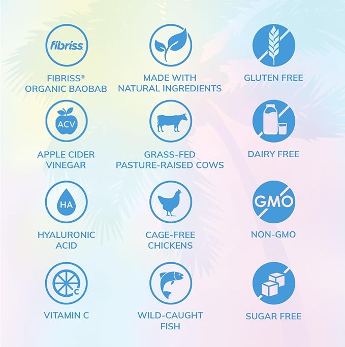 SkinnyFit Super Youth Unflavored Multi-Collagen Peptides + Probiotics, Baobab Fiber, Apple Cider Vinegar, Hyaluronic Acid, & Vitamin C, Skin, Hair, Joint & Metabolism Support, 30 Servings