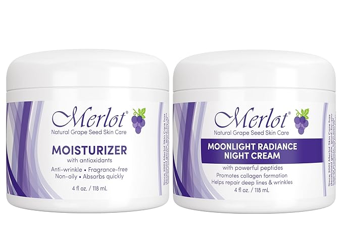 Merlot Skin Care Day and Night Moisturizer and Night Cream