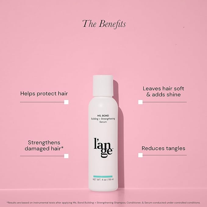 L'ANGE HAIR Ms. Bond Building + Strengthening Hair Serum | Restores Bonds | Intensive Treatment for Breakage Recovery | Mask for Smooth Finish | Moisturizing Formula | 4 fl oz Bottle