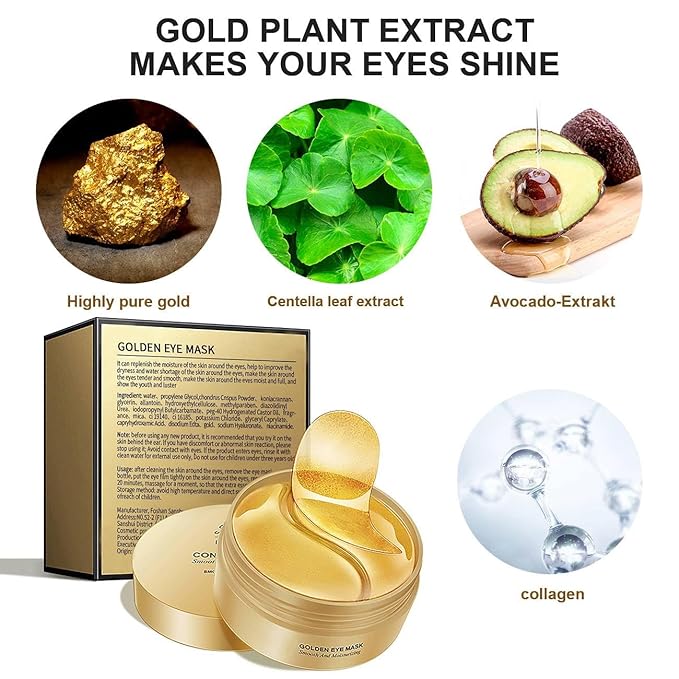 60 PCS Under Eye Patches,Under Eye Patches for Puffy Eyes and Dark Circles,Brightening Eye Masks,Eye Patches with Collagen for Dark Circles,Reduces Wrinkles and Relieves Pressure