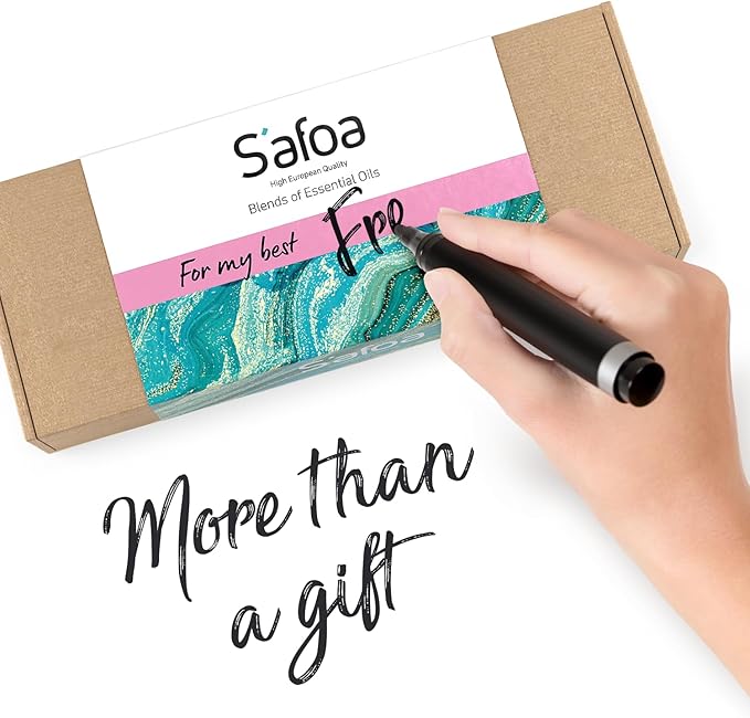 Top 6 Essential Oils Blends Set for Diffusers - Aromatherapy Oils Scents for Home & Office, Perfect for Tension Relief, Relaxation, Breath and Good Dreams Mood Boost Wellness Essential Oil Kit for SPA