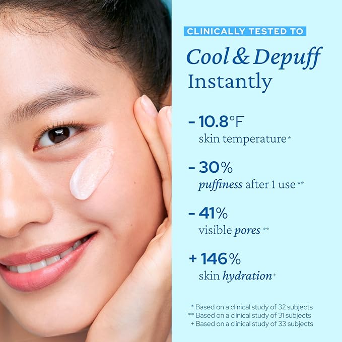 belif Aqua Bomb Cooling Relief Cream with Panthenol & Niacinamide – Daily Soothing & Hydrating Moisturizer, Depuff with Caffeine, Non-comedogenic, Lightweight Cream, Korean Skincare, 1.69 fl oz (50ml)