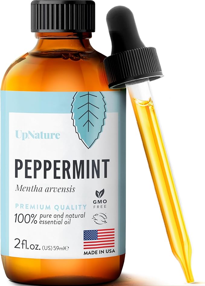 UpNature Peppermint Oil - 100% Pure Natural Peppermint Essential Oil for Hair Diffuser & Skin, 2oz