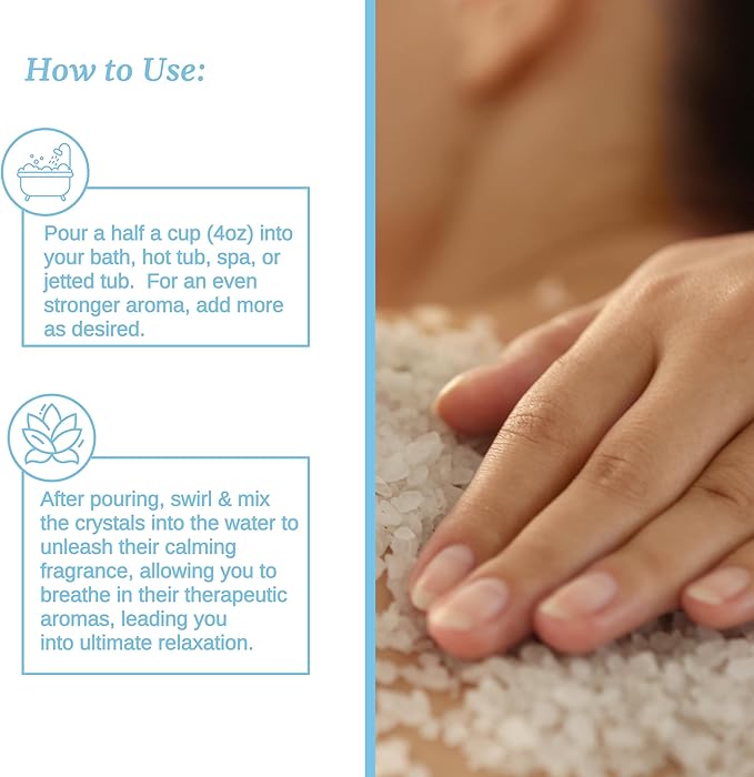 Relax Spa & Bath, Epsom & Dead Sea Salts, Aromatherapy Bath Salts for Hot Tub, Bath, or Spa, Infused with Magnesium, Muscle Therapy