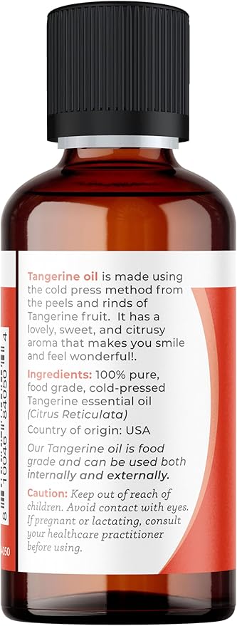 Viva Doria Tangerine Essential Oil, 100% Pure, Natural Essential Oil, Undiluted, for Aromatherapy | Food Grade, 30 mL (1 Fluid Ounce)