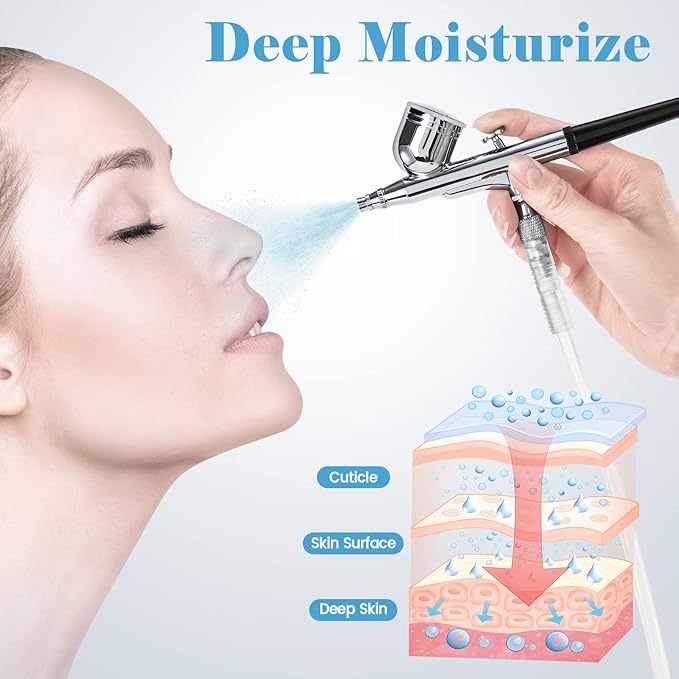 Microderm Machine with Spray Gun, mcwdoit Professional Facial Skin Care Beauty Device Home Salon (Suction Power: 0-68cmhg)