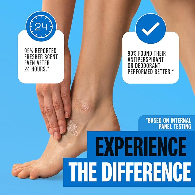 Carpe Exfoliating Foot Scrub - Odor Protection Feet Exfoliator Scrub & Foot Odor Eliminator for Feet - Improves Foot Antiperspirant Performance - Minty Fresh Foot Wash For Women & Men