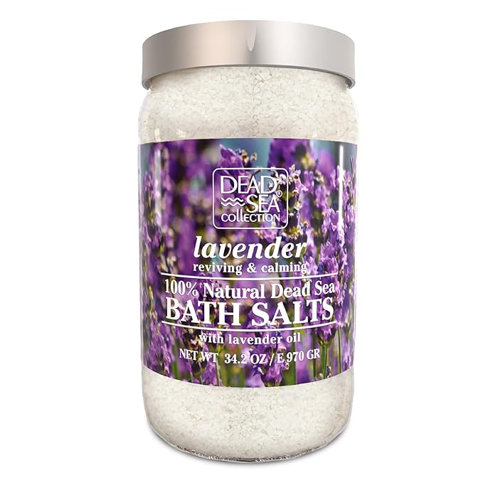 Bundle - Dead Sea Collection Bath Salts Enriched- Lavender + Coconut -Natural Salt for Bath -2 X Large 34.2 OZ. - Nourishing Essential Body Care for Soothing and Relaxing Your Skin and Muscle