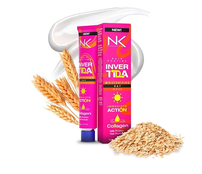 Nourishing Day Hair Mask – Moisturizing Hair Mask with Collagen, Milk Protein & Oat – Mask for Dry and Damaged Hair – Thermal Protection & Shine 100g tube.