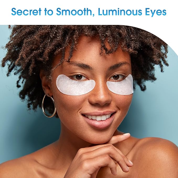 Under Eye Patches with Hyaluronic & Ceramide- Dermatologist Tested Korean Eye Gel Patches for Dark Circles & Puffiness -Illuminating & Wrinkle Reducing Formula for Brighter Eyes - 5 Pairs