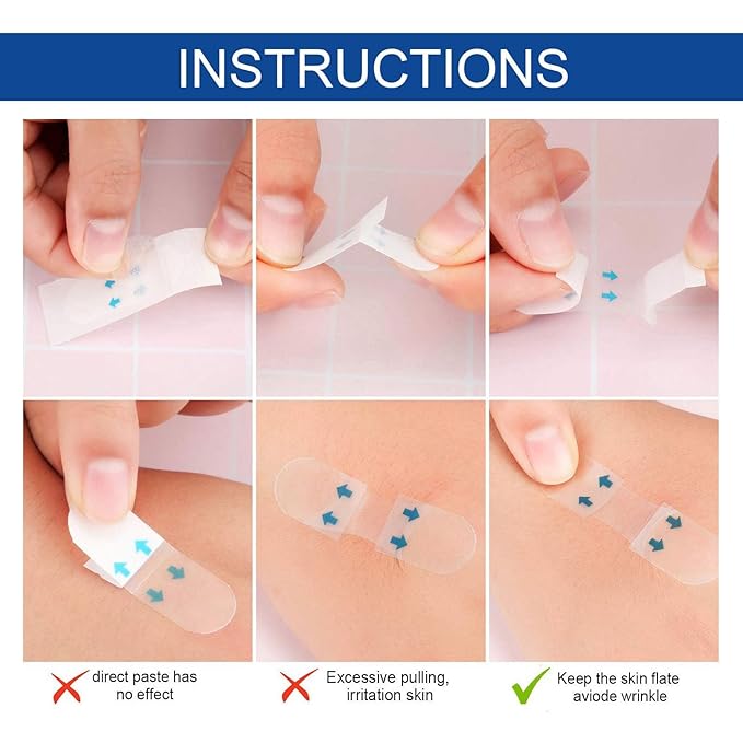 Face Lift Tape，60PCS Neck Tape Lifting Invisible Instant Face Tape for Wrinkles Overnight Sagging Skin Double Chin