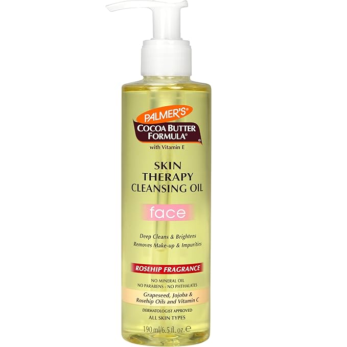 Palmer's Cocoa Butter Formula Skin Therapy Cleansing Oil for Face, Rosehip Fragrance, 6.5 Ounces (Pack of 6)