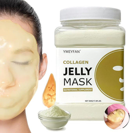 Jelly Mask Powder for Facials Professional - Collagen Firming & Moisturize Face Mask Skin Care, Anti-Aging Jelly Mask, Peel Off Jelly Masks for Spa, 17.6 Fl Oz