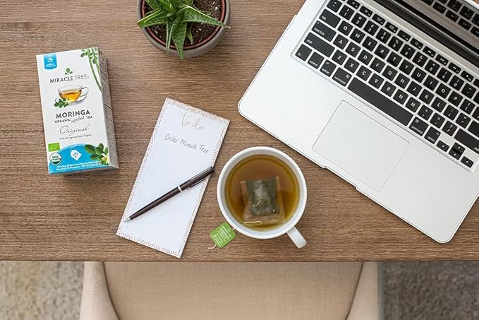 Miracle Tree - 3 Count of Organic Moringa Superfood Tea, 25 Individually Sealed Tea Bags, Original (Keto, Detox, Energy/Immunity Booster, Vegan, Gluten-Free, Organic, Non-GMO, Caffeine-Free)