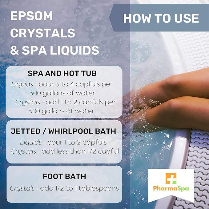 Nature: Spa and Bath Crystals with All-Natural Extracts - 385 g/13 oz – Epsom Bath Salt for Hot Tub Aromatherapy and Relaxation – Gluten Free, Parabens Free, Cruelty Free (Sensual River)