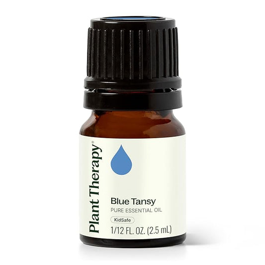 Plant Therapy Blue Tansy Essential Oil 100% Pure, Undiluted, Natural Aromatherapy, Therapeutic Grade 2.5 mL (1/12 oz)