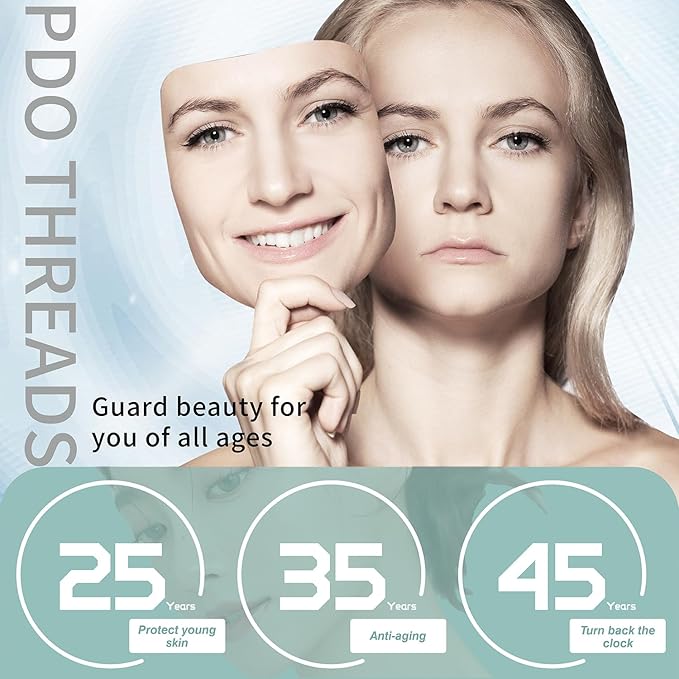 Pdo Threads Pdo Threads Lift for Face Smoothing Wrinkles Pdo Screw Threads Producs Collagen Pdo Lifting Threads Skin Tighten 26g50mm 40Pcs