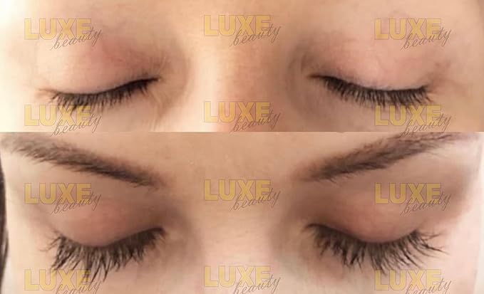 LUXE Beauty Lash Serum for Dark Long Sexy Lashes - Nourishing Sensitive Eye Formula for Darker Longer Lashes - all Natural Lash and Thicker Eyelashes - 0.23 ounce