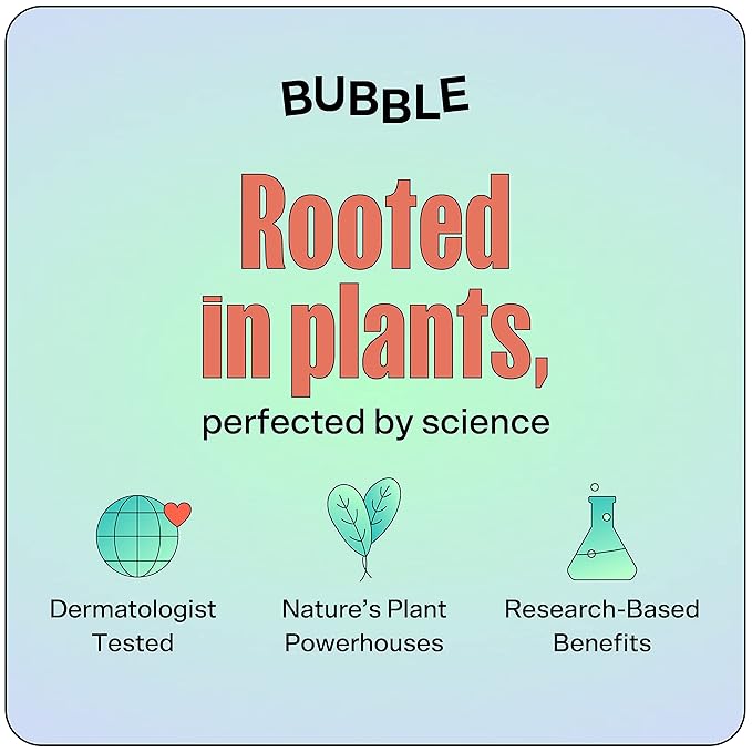 Bubble Skincare Morning Rays Brightening Eye Cream - Vitamin C Under Eye Cream for Dark Circles & Puffiness - Enriched with Green Tea Extract to Calm, Protect & Soothe Skin (15ml)
