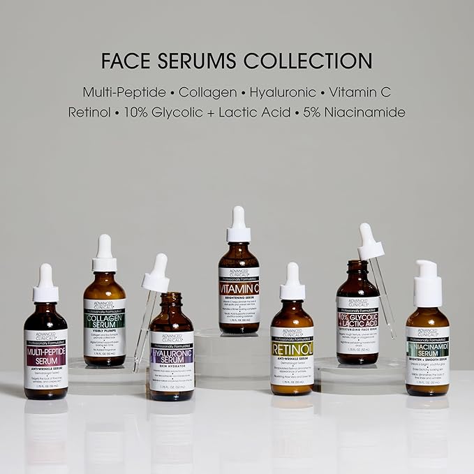 Advanced Clinicals - Retinol Serum For Face, Firming Collagen Serum, Vitamin C Serum Skincare Set, 1.75 Fl Oz, 3pc Set