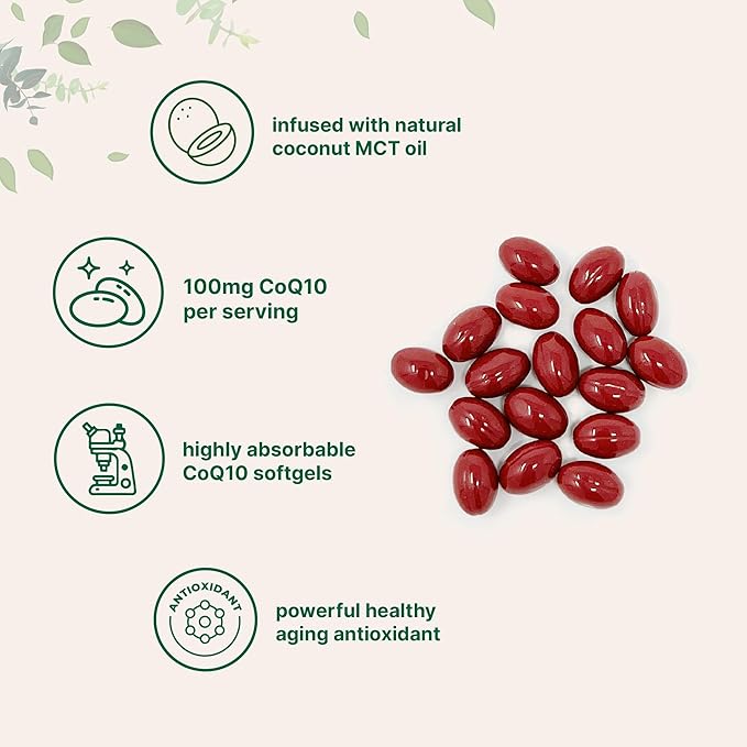 Micro Ingredients 8-in-1 Multi Collagen Capsules & CoQ10 100mg Softgels Bundle 2 Pack | Grass-Fed Collagen Peptides | High Absorption Ubiquinone with Coconut MCT Oil