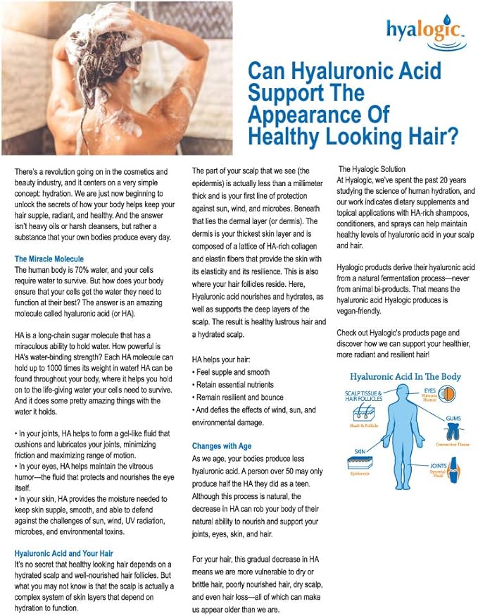 Hyalogic Beauty from Within Hyaluronic Acid Gummies – Ideal for Skin Care and Hair Growth - Delicious Berry-Flavored Gummy Vitamins – Vegan & Gluten Free (60 Gummies)