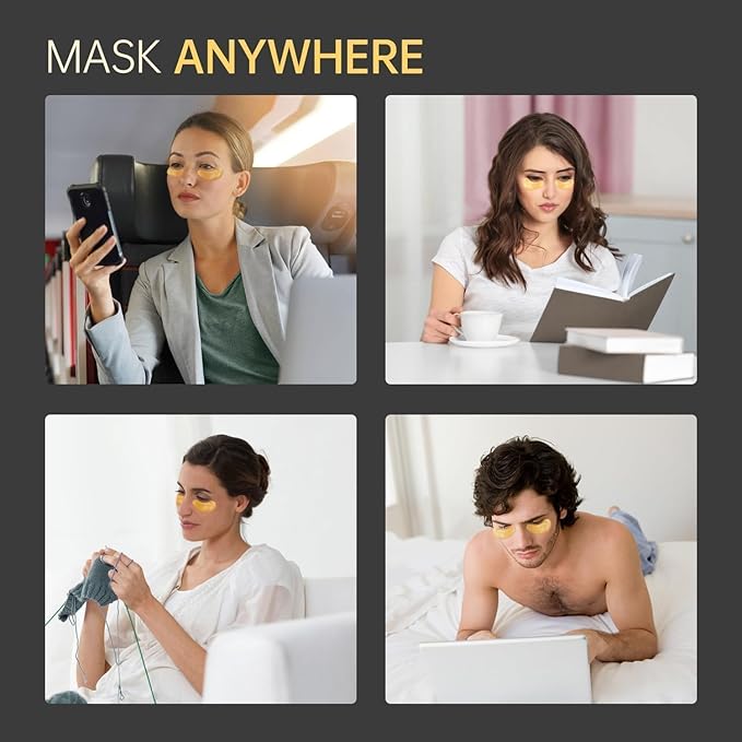 15 Pairs 24K Gold Under Eye Patches Face Masks Dark Circles Puffy Eye Bags Collagen Skincare Spa Trip Gift Eye Mask