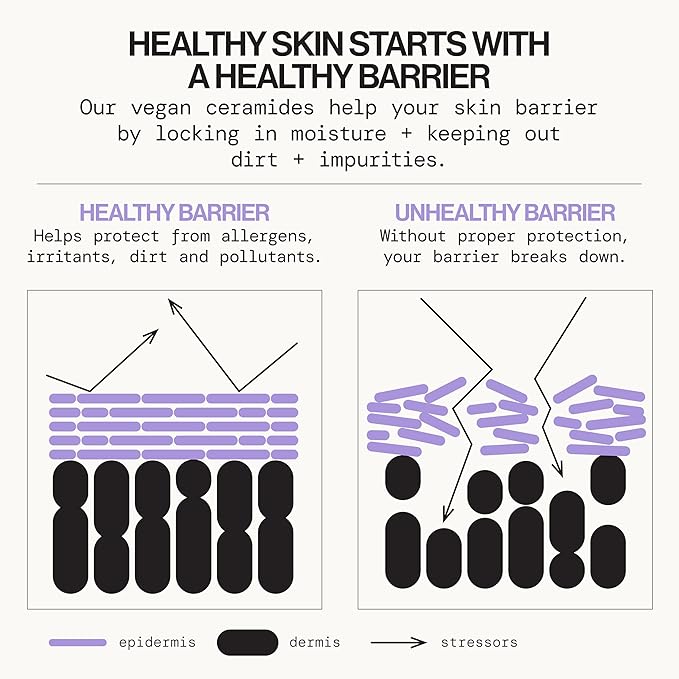 Pacifica Face Cream - Vegan Ceramide Barrier Cream w/Niacinamide & Shea Butter - Hydrating Daily Face Moisturizer Fragrance Free for Sensitive Skin, Vegan, Clean Beauty Allergy & Dermatologist Tested