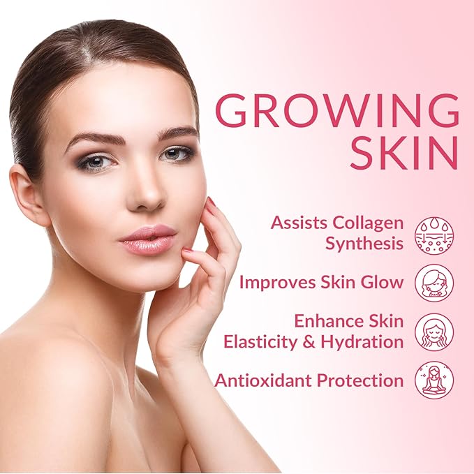 Hair Skin and Nails Gummies, Hair Skin Nails Vitamins w/Biotin Collagen Hyaluronic Acid, Hair Growth Vitamins for Hair Loss for Women & Men - Non-GMO & Gluten Free