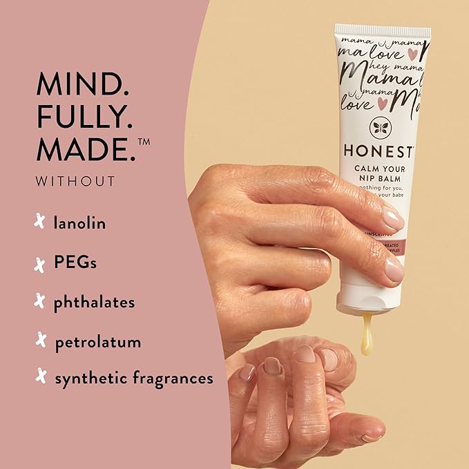 The Honest Company Honest Mama Calm Your Nip Balm | Nourishing, Soothing Nipple Cream for Nursing | Naturally Derived + Safe for Sensitive Skin | 1.75 fl oz