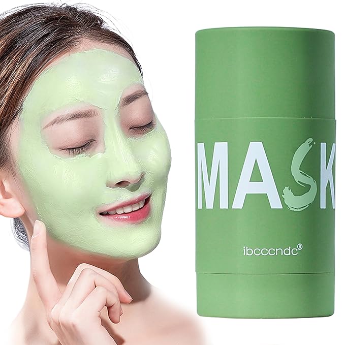 Wuxpp Green Tea Deep Cleanse Mask Stick Blackhead Remover with Green Tea Extract, Juxek Green Tea Purifying Clay Stick Mask Oil Control Cleansing Mask, Green Tea Face Mask Skincare Korean (1 Pc)