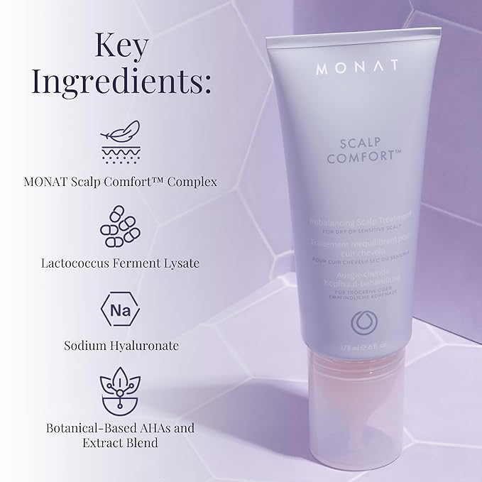 MONAT Scalp Comfort™️ Rebalancing Scalp Treatment - Cooling, Exfoliating Treatment for Dry, Oily, or Sensitive Scalp | Soothes Discomfort, Restores Balance, and Calms Damaged Scalp - 178 ml / 6 fl oz