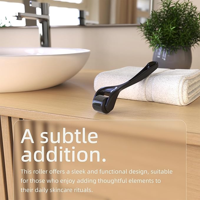 Microneedling Roller for Face and Beard | Derma Roller for Women and Men | Micro Needle Roller for Scalp Face [Pro]