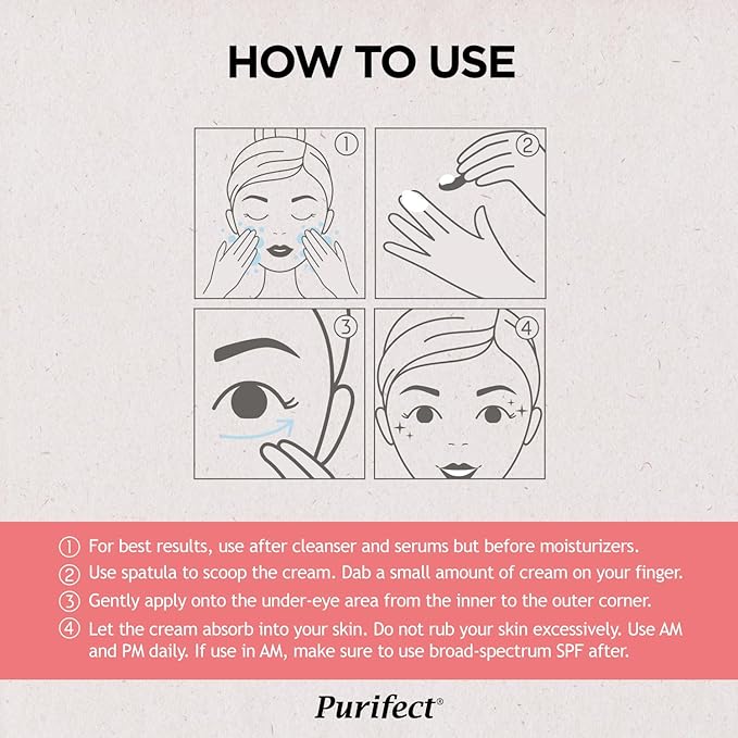 Made in USA Natural Purifect Eye Creams - 30ml (Purifect Anti-Wrinkle Retinol Eye Cream)