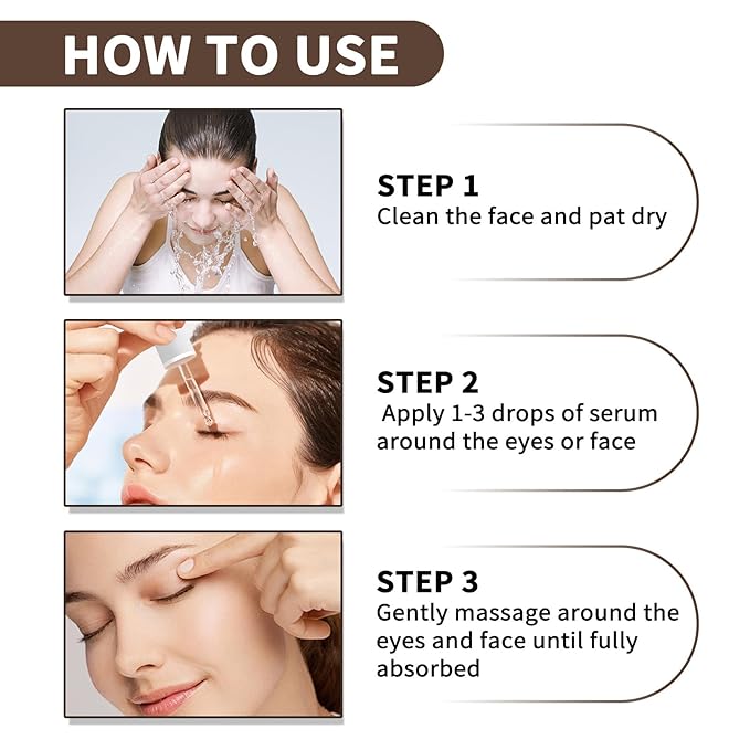 Caffeine Eye Serum With EGCG For Dark Circles and Puffiness, 30ML Anti Aging 5% Caffeine Solution For Puffy Eyes, Fine Lines, Moisturizing Under Eye Serum.