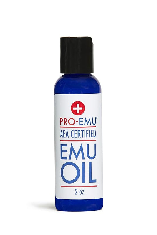 OIL (2 oz) All Natural Emu Oil - AEA Certified - Made In USA - Best All Natural Oil for Face, Skin, Hair and Nails.