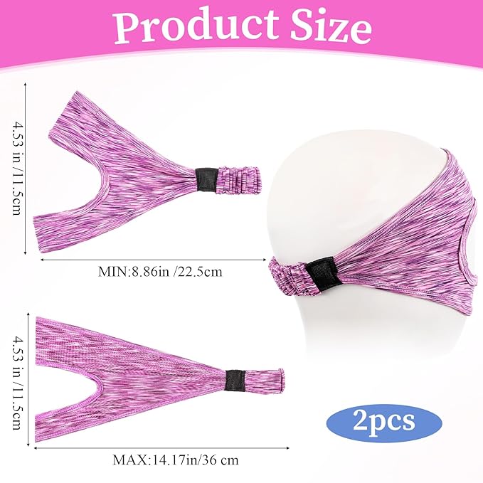 Grevosea 2 Pack VR Eye Mask, Adjustable Breathable VR Sweat Band Comfortable and Sweat-Resistant Eye Face Cover for Meta/Oculus Quest 2/3/3S/Pro Most VR Devices and Any Head Size